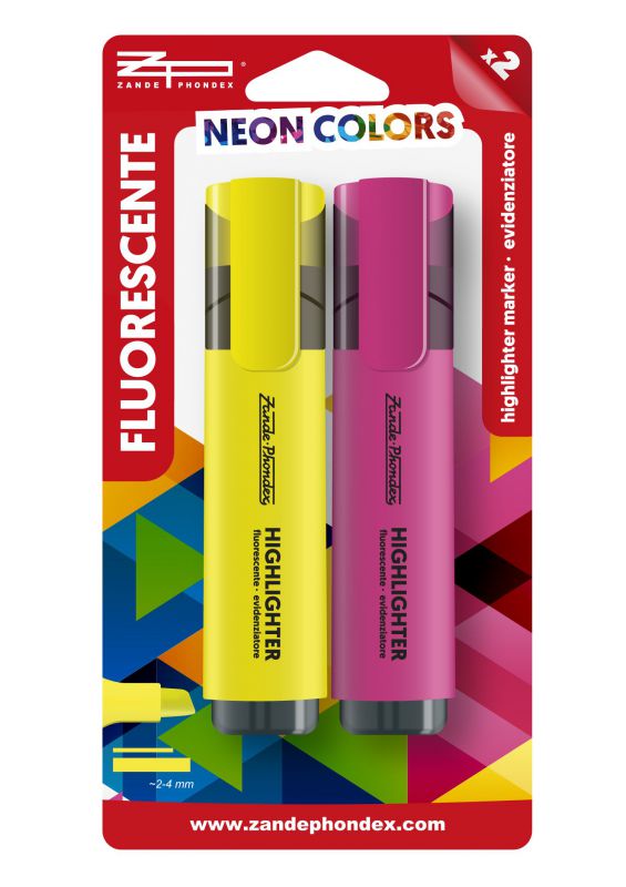c / 12 marcadores fluorescentes amarillo. .